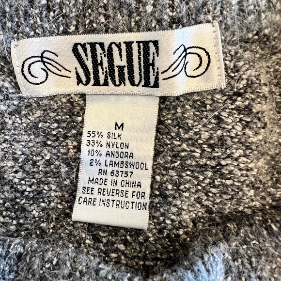 Vintage 80’s grey pencil skirt silk wool blend size medium - Picture 4 of 10